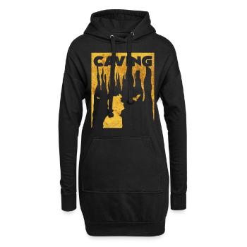 Spéléologie - Sweat-shirt à capuche long Femme - noir - Devant