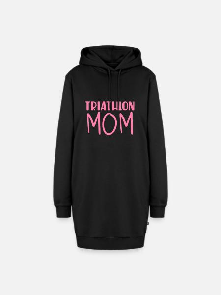 Triathlon Mama - Hoodie-Kleid - Schwarz