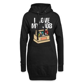 Awesome & Trendy Tshirt Designs Carpenter Love my - Hoodie-Kleid - Schwarz - Vorne