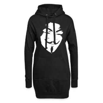 ANONYME - Sweat-shirt à capuche long Femme - noir - Devant