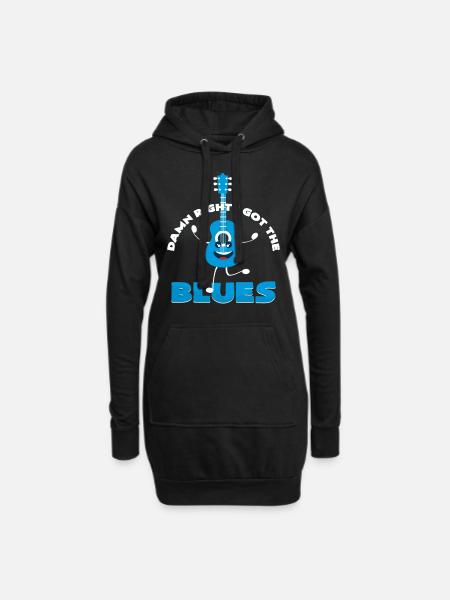 Blues - Hoodie-Kleid - Schwarz
