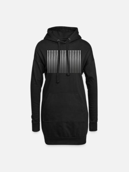 Schlagzeug - Hoodie-Kleid - Schwarz