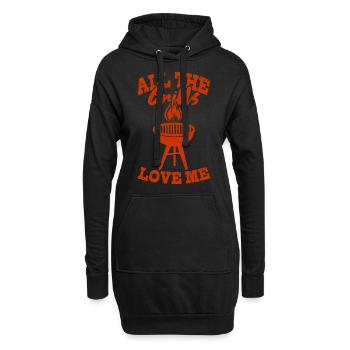 Barbecue Love Me BBQ Barbecue Barbecue Cadeau - Sweat-shirt à capuche long Femme - noir - Devant