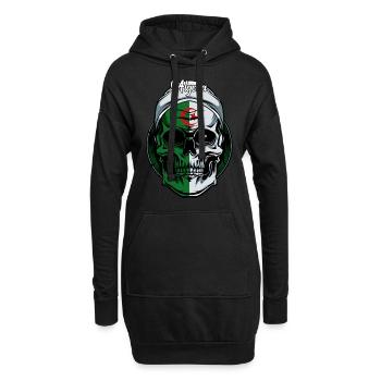 Totenkopf Demokratische Volksrepublik Algerien - Hoodie-Kleid - Schwarz - Vorne