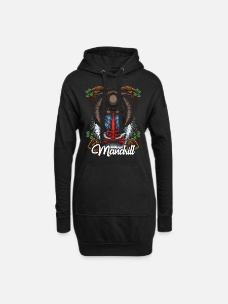 Mandrill - Hoodie-Kleid - Schwarz