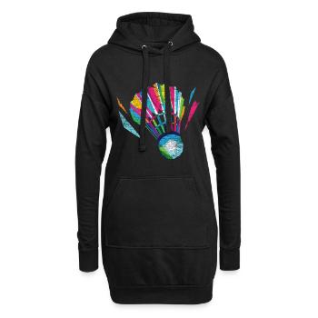 Badminton badminton - Sweat-shirt à capuche long Femme - noir - Devant
