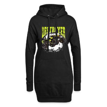 Monster Truck - Sweat-shirt à capuche long Femme - noir - Devant