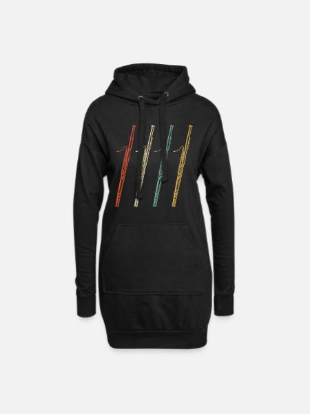 Fagott Spieler Lehrer T-Shirt Geschenk - Hoodie-Kleid - Schwarz