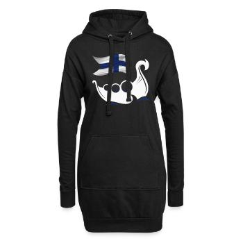 Finnland - Hoodie-Kleid - Schwarz - Vorne