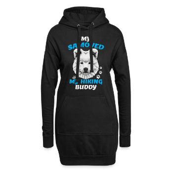 Samojede Samoyed - Hoodie-Kleid - Schwarz - Vorne
