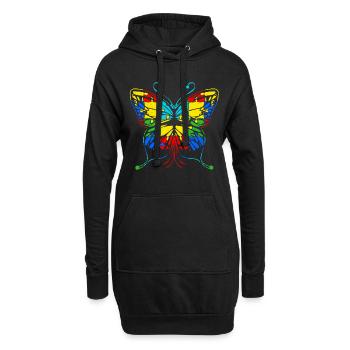 Autismus - Hoodie-Kleid - Schwarz - Vorne