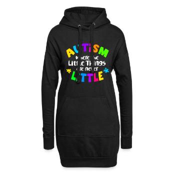 Autisme Awareness Day Soins Autist Parents Amour - Sweat-shirt à capuche long Femme - noir - Devant