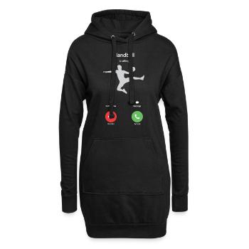 Handball handball jouer cadeau idée cadeau - Sweat-shirt à capuche long Femme - noir - Devant