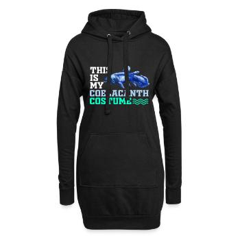Quastenflosser Ausgestorben Fossil Fisch Geschenk - Hoodie-Kleid - Schwarz - Vorne