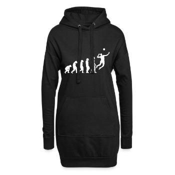 Volleyball Evolution - Hoodie-Kleid - Schwarz - Vorne