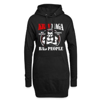 Krav Maga - Sweat-shirt à capuche long Femme - noir - Devant