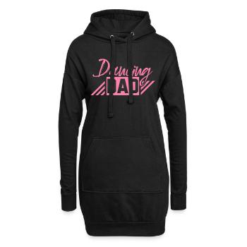 Danse Papa - Sweat-shirt à capuche long Femme - noir - Devant
