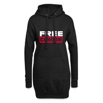 Kondom Geschenk Sex Geburtstag Freund HIV AIDS - Hoodie-Kleid - Schwarz - Vorne