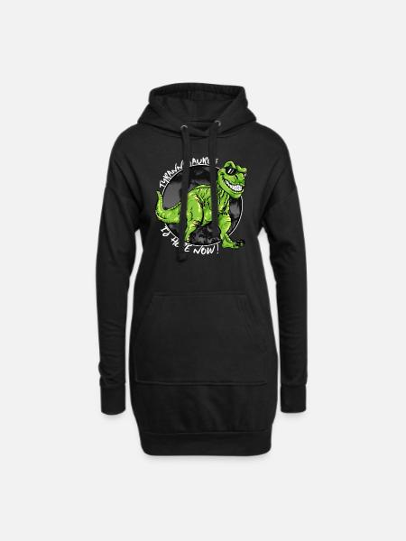 T-Rex Tyrannosaurus Kostüm Dino Junge Geschenk - Hoodie-Kleid - Schwarz