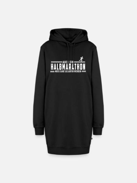 Halbmarathon - Läufer - Hoodie-Kleid - Schwarz