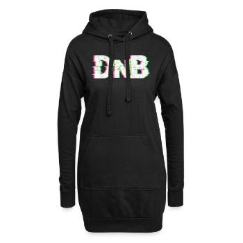 DnB - Drum n Bass - Sweat-shirt à capuche long Femme - noir - Devant