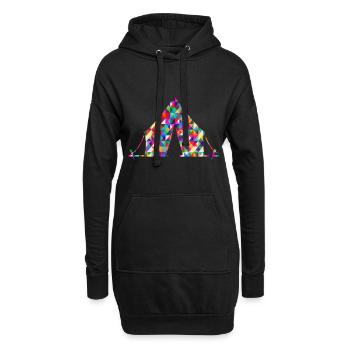 tente - Sweat-shirt à capuche long Femme - noir - Devant