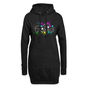 Moto Moto Conduite Cadeau Idée Cadeau Bik - Sweat-shirt à capuche long Femme - noir - Devant
