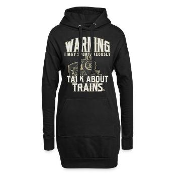 Train trains train modèle - Sweat-shirt à capuche long Femme - noir - Devant