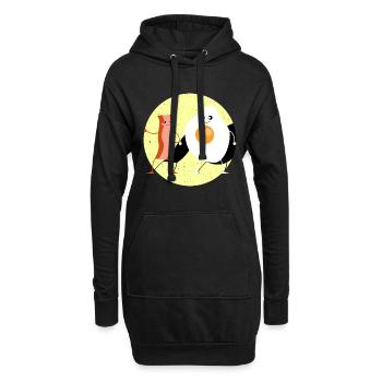 Speck Bacon Ei Lecker Lustig Essen Freunde - Hoodie-Kleid - Schwarz - Vorne