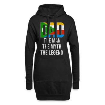 Komoren Vater Vatertag - Hoodie-Kleid - Schwarz - Vorne