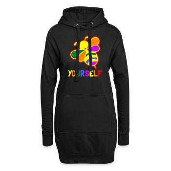 Biene sich Lesbeean Lesben Geschenk - Hoodie-Kleid - Schwarz - Vorne