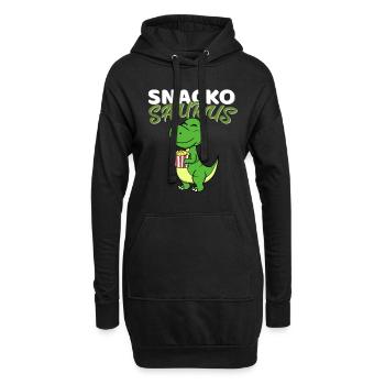 Snackosaurus Dinosaure T-Rex Dino Gift Portrait - Sweat-shirt à capuche long Femme - noir - Devant