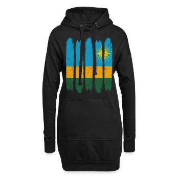 Ruanda - Hoodie-Kleid - Schwarz - Vorne