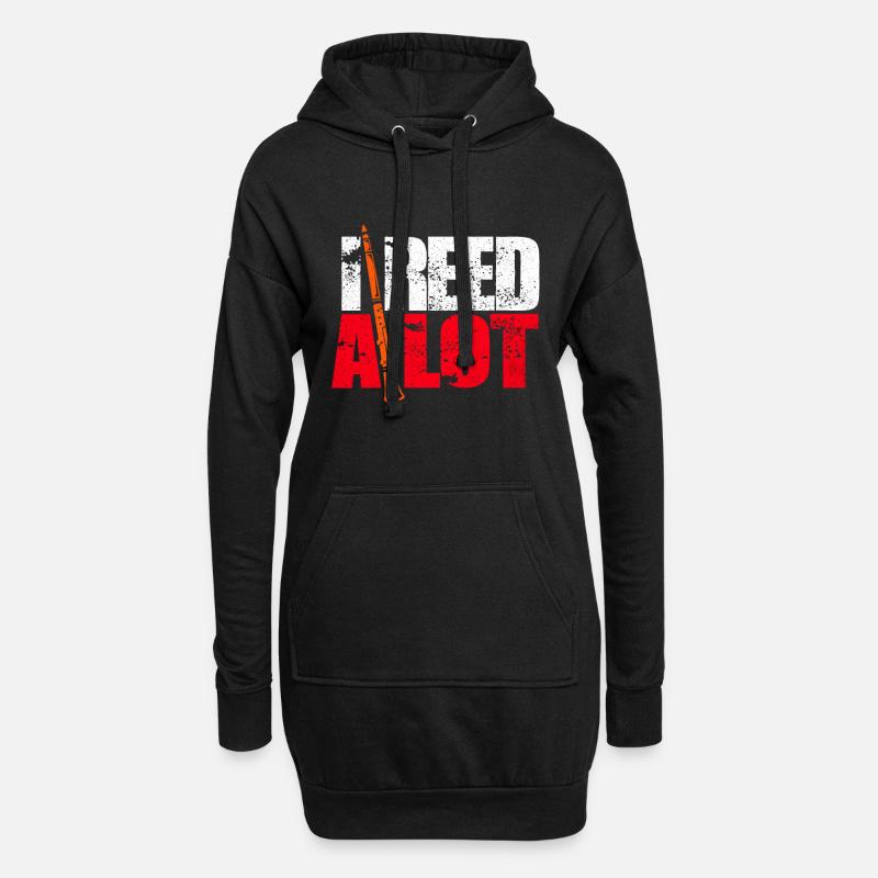Fagott - Hoodie-Kleid - Schwarz