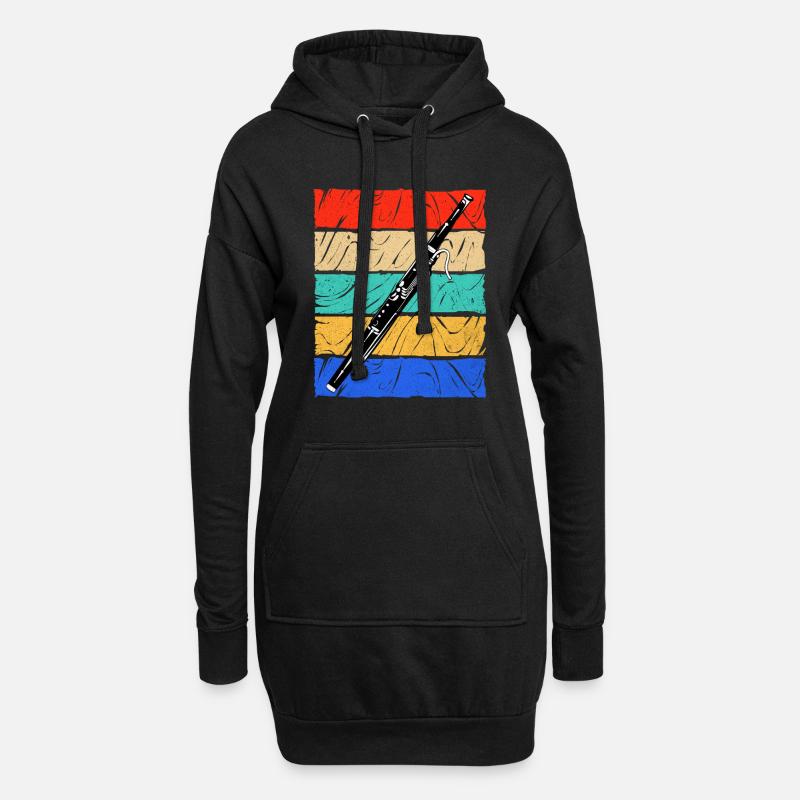 Fagott - Hoodie-Kleid - Schwarz