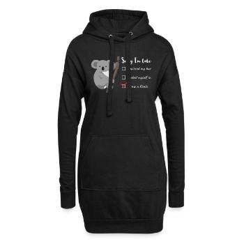 Désolé j'ai vu un Koala Australia Animal Zoo - Sweat-shirt à capuche long Femme - noir - Devant