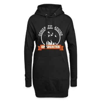 Graduates - Absolventen - Hoodie-Kleid - Schwarz - Vorne