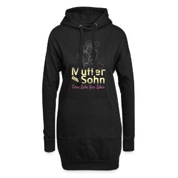 Mutter und Sohn - Eine Liebe - Hoodie-Kleid - Schwarz - Vorne