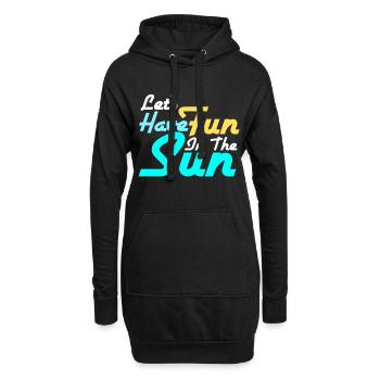 Sonne - Hoodie-Kleid - Schwarz - Vorne