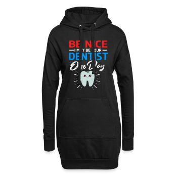 Dentiste - Sweat-shirt à capuche long Femme - noir - Devant