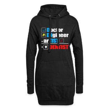 Dentiste cadeau dentiste dentiste dentaire dent - Sweat-shirt à capuche long Femme - noir - Devant