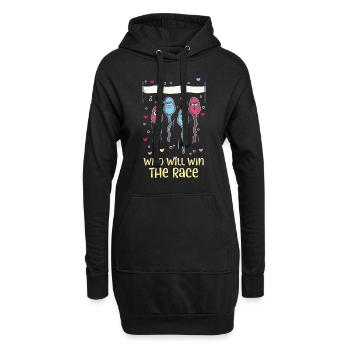 Gender Reveal Party I Spermien Sperma Rennen - Hoodie-Kleid - Schwarz - Vorne