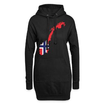 Norvège Scandinavie cadeau Oslo - Sweat-shirt à capuche long Femme - noir - Devant