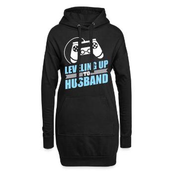 Gamer Engagement Leveling bis zum Ehemann - Hoodie-Kleid - Schwarz - Vorne