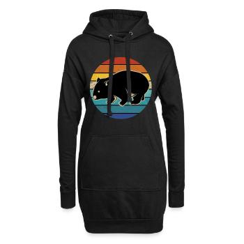 Wombat - Hoodie-Kleid - Schwarz - Vorne