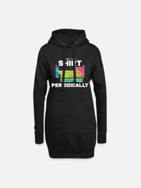 système périodique - Sweat-shirt à capuche long Femme - noir