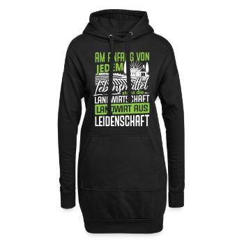 Landwirt Leidenschaft Lebensmittel Landwirtschaft - Hoodie-Kleid - Schwarz - Vorne