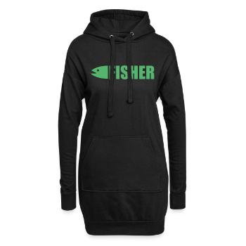 Fisherman - Hoodie Dress - black - Front