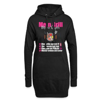 cooles BBQ Mein Grill meine Regeln Geschenk - Hoodie-Kleid - Schwarz - Vorne