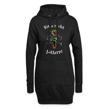 Fleischfressende Pflanze Venusfliegenfalle Cartoon - Hoodie-Kleid - Schwarz - Vorne